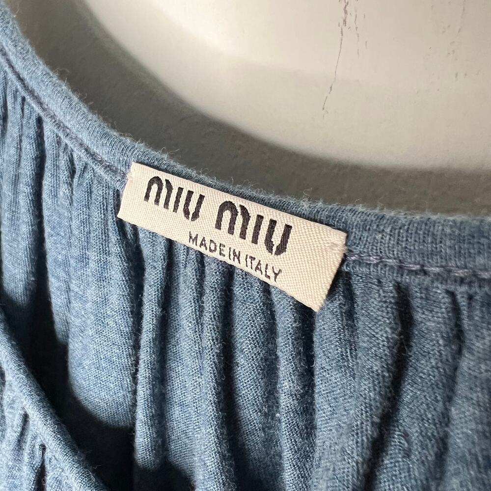Miu Miu Blue Mini Dress - Picture 3 of 7